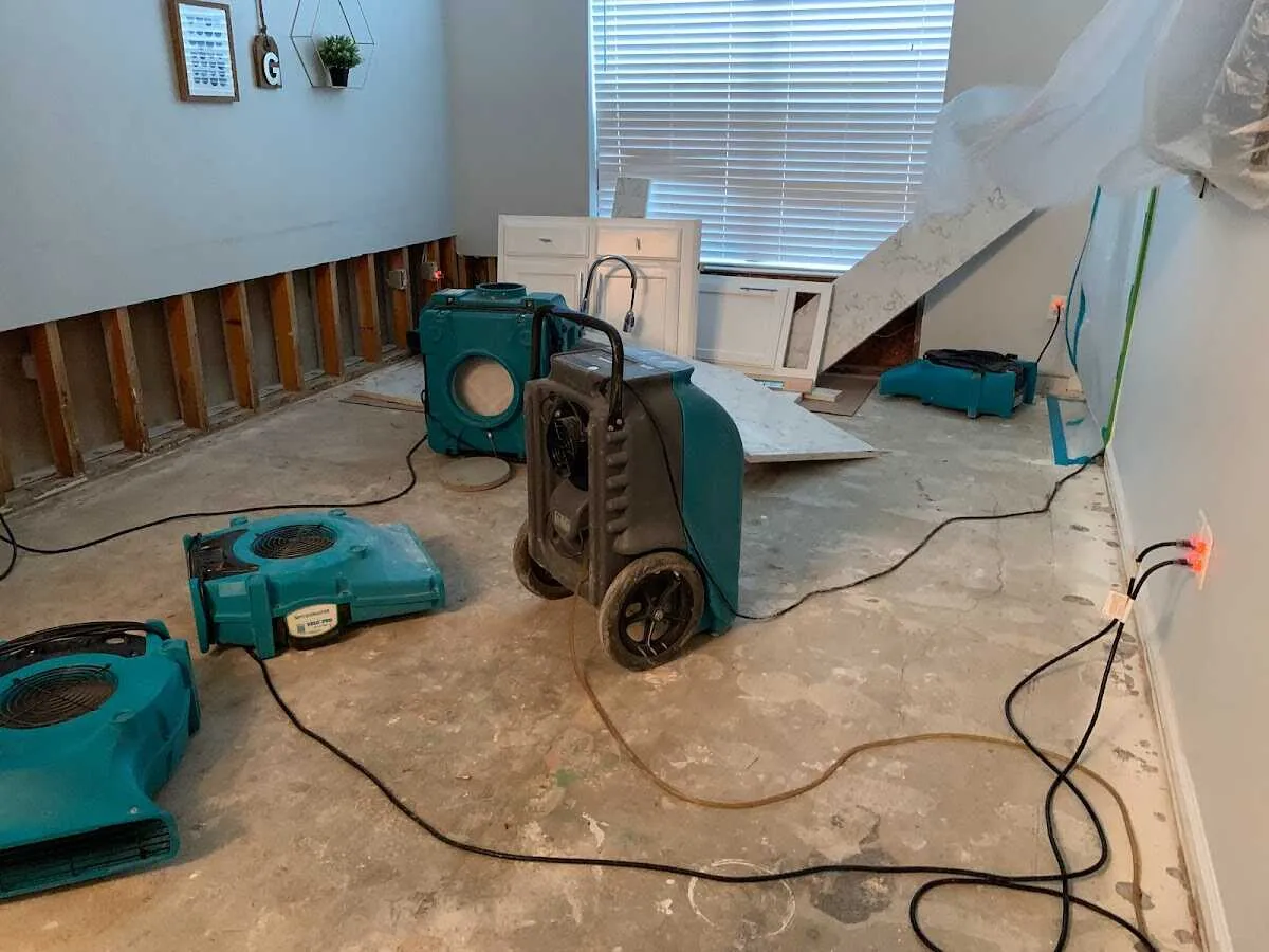 Dehumidifier in flood-cut room for Water Extraction & Removal in Atascadero